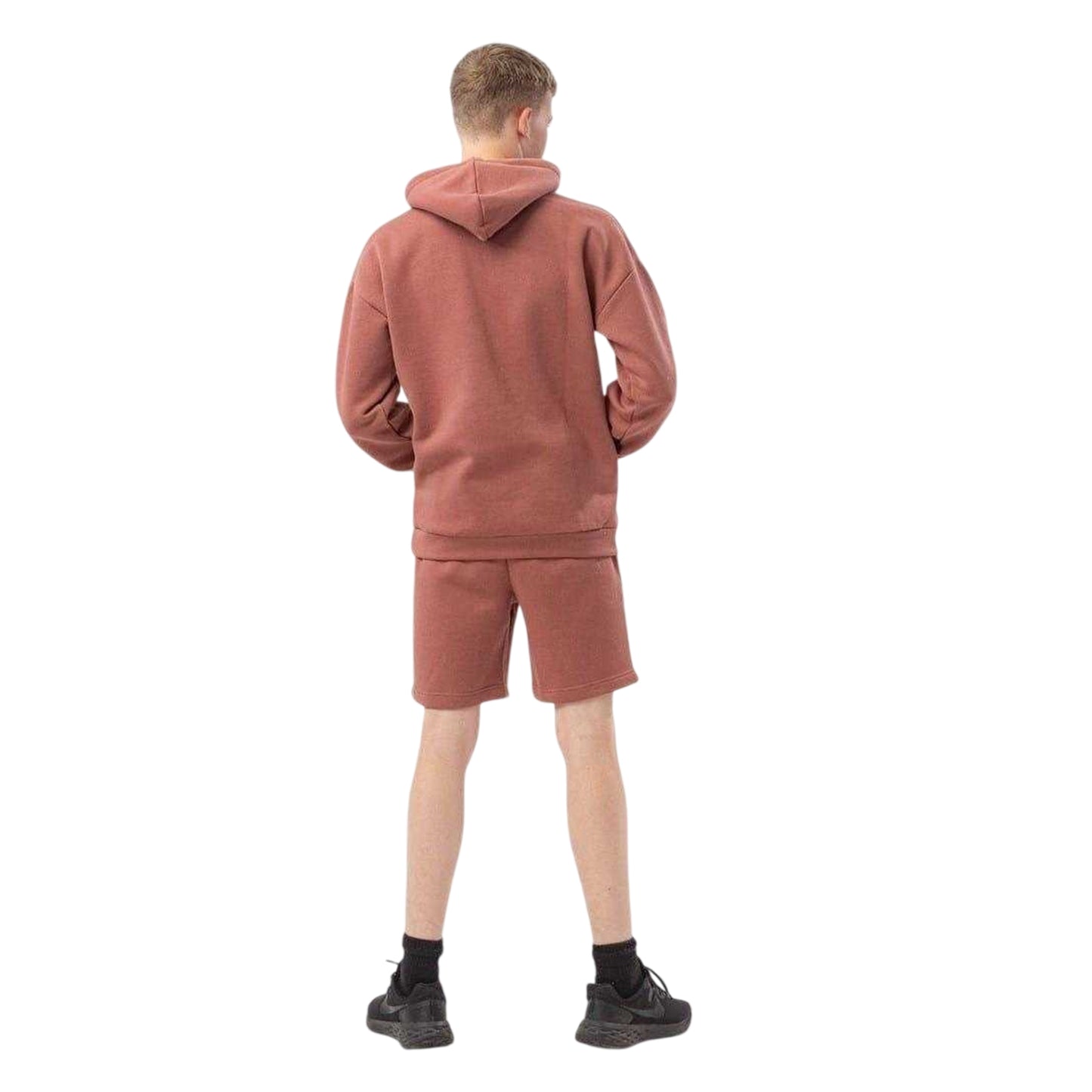 Red - Back - Hype Unisex Adult Script Sweat Shorts