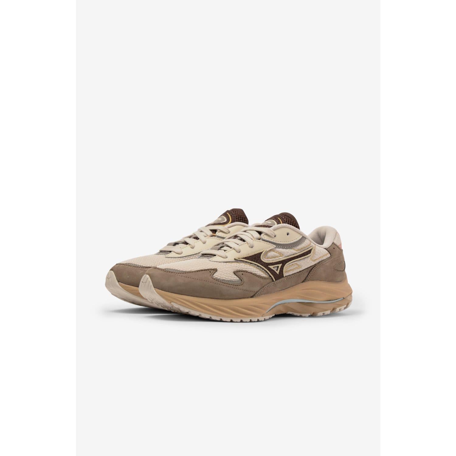 Brown - Lifestyle - Mizuno Mens Wave Rider Beta Sportstyle Suede Trainers