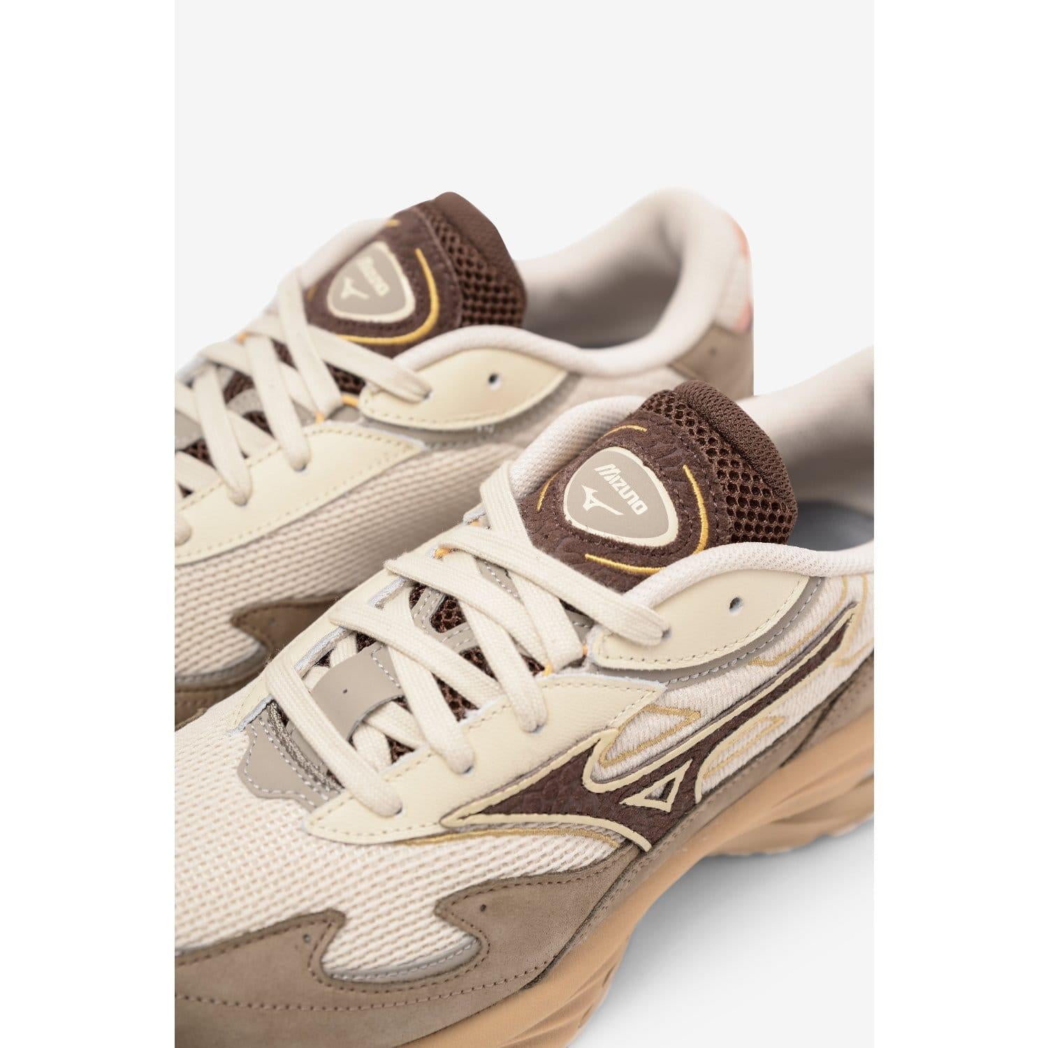 Brown - Pack Shot - Mizuno Mens Wave Rider Beta Sportstyle Suede Trainers