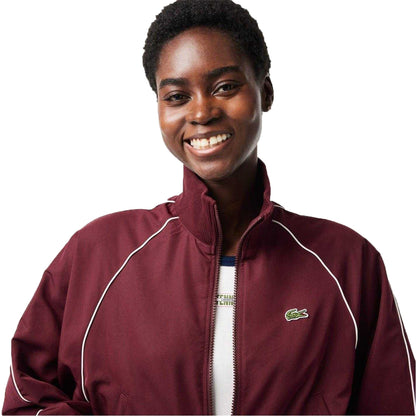 Zinfandel - Side - Lacoste Womens-Ladies Full Zip Athletic Track Jacket