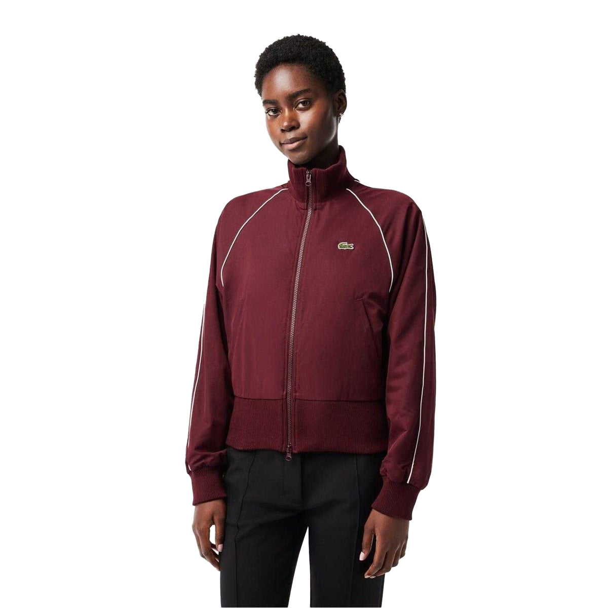 Zinfandel - Front - Lacoste Womens-Ladies Full Zip Athletic Track Jacket