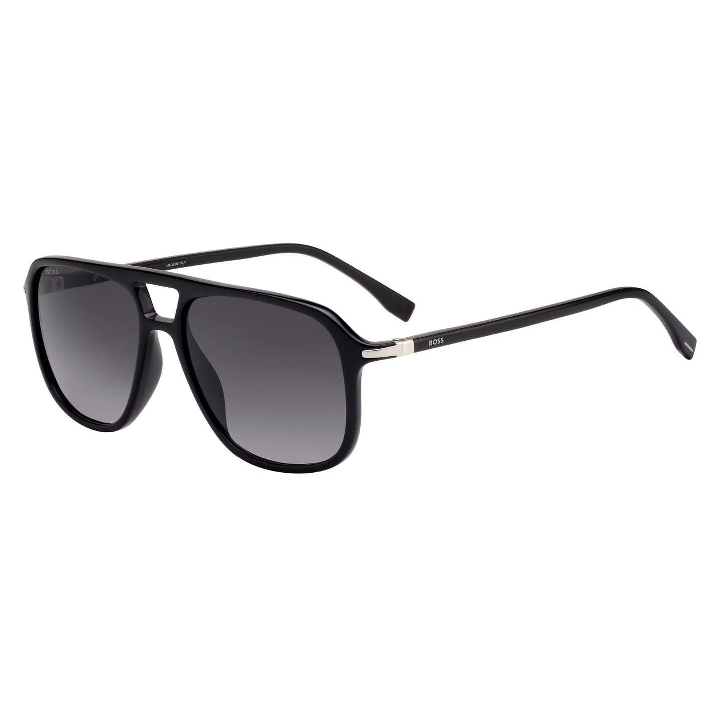 Black - Front - Boss Mens Classic Pilot Sunglasses