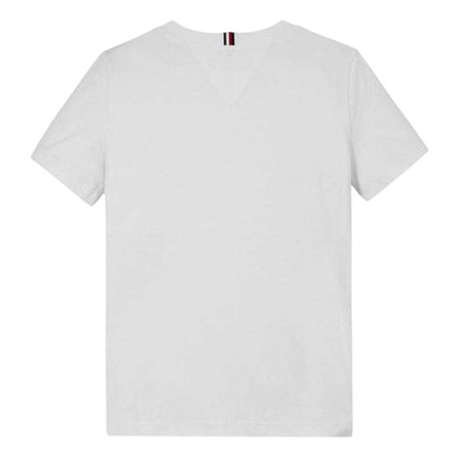 White - Back - Tommy Hilfiger Boys Lettering Regular T-Shirt