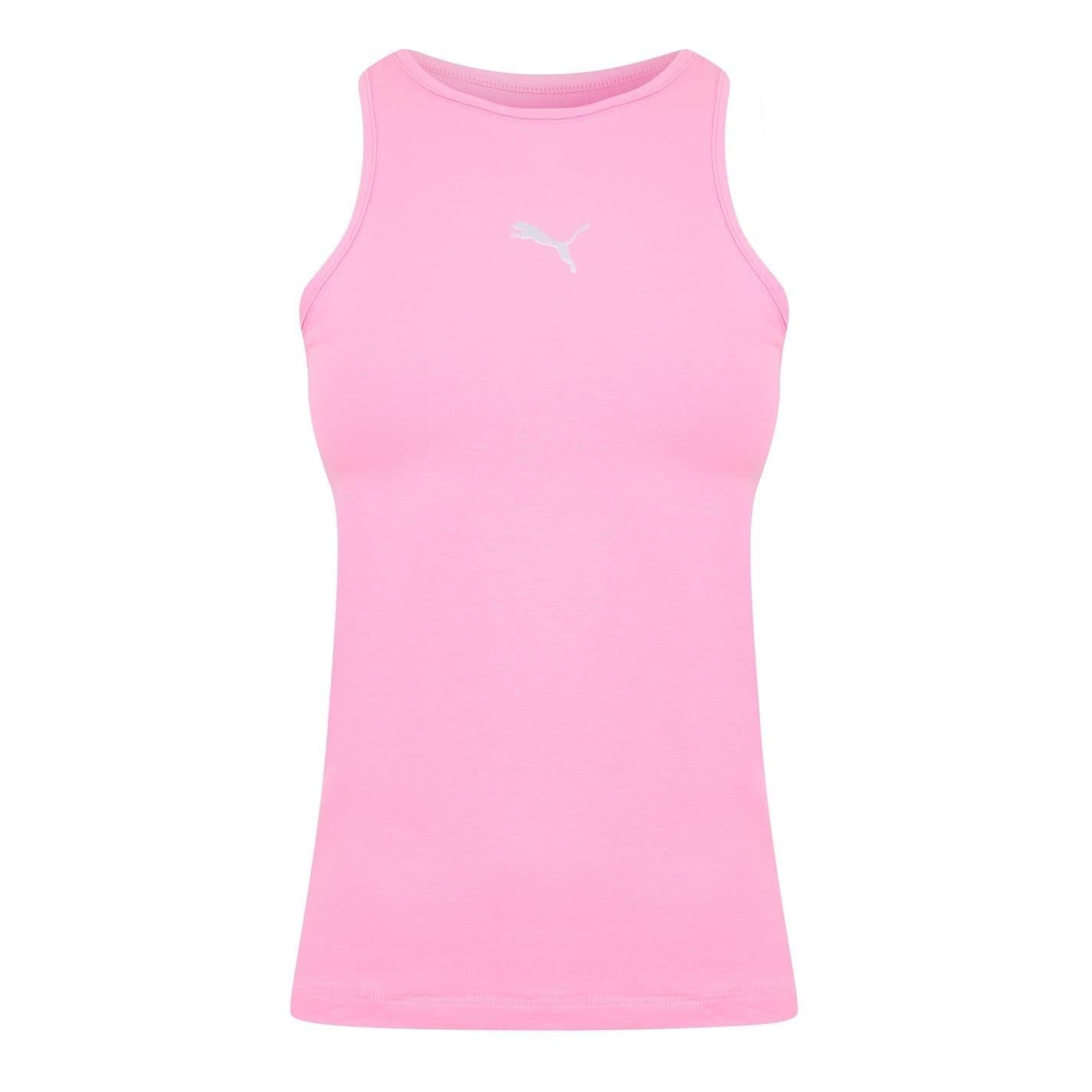 Pink Lilac - Front - Puma Womens-Ladies Crew Neck Sleeveless Tank Top