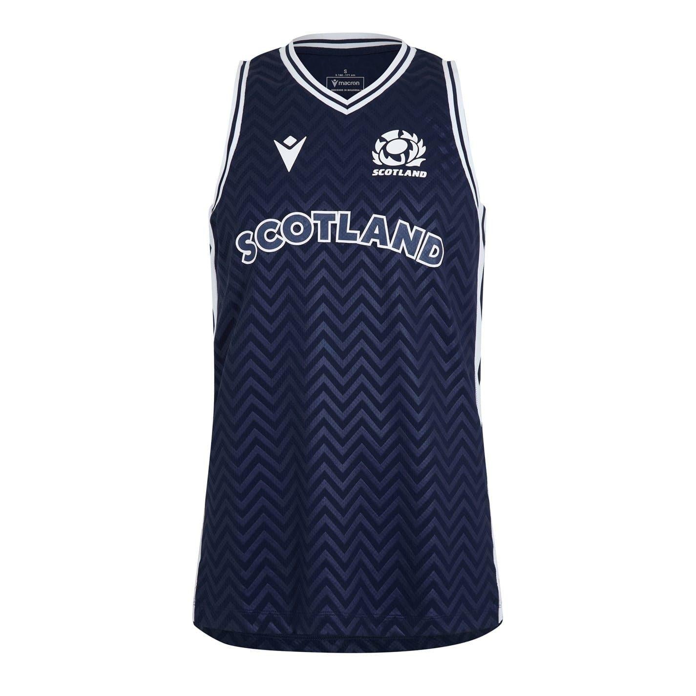 Navy - Front - Scotland RU Unisex Adult Vest Top