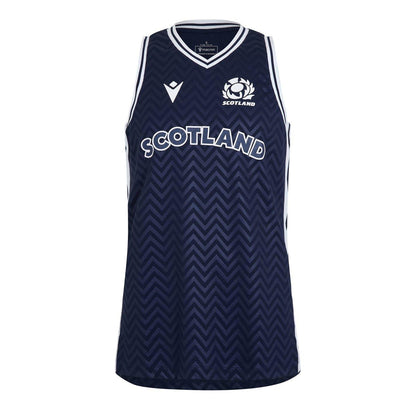 Navy - Front - Scotland RU Unisex Adult Vest Top