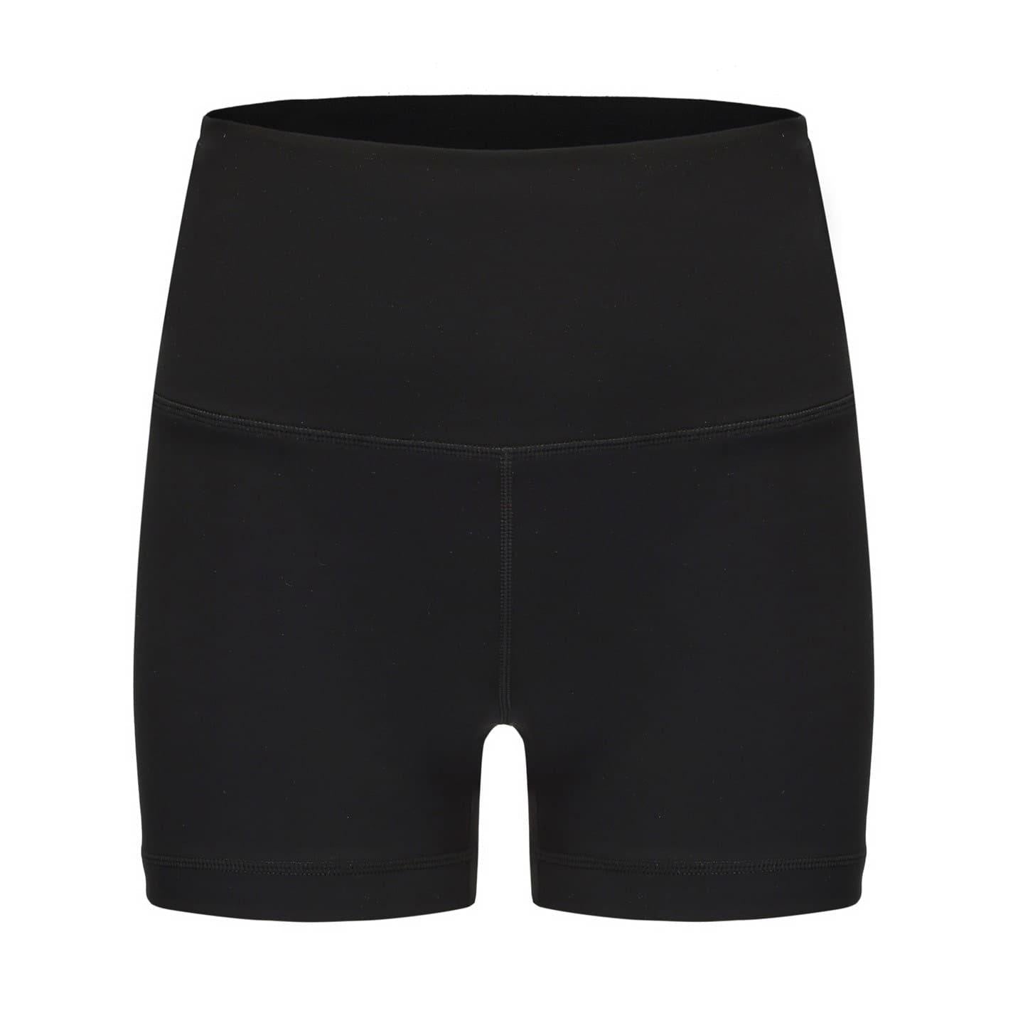 Black - Back - Slazenger Womens-Ladies Snug Fit Yoga Shorts (Pack of 2)