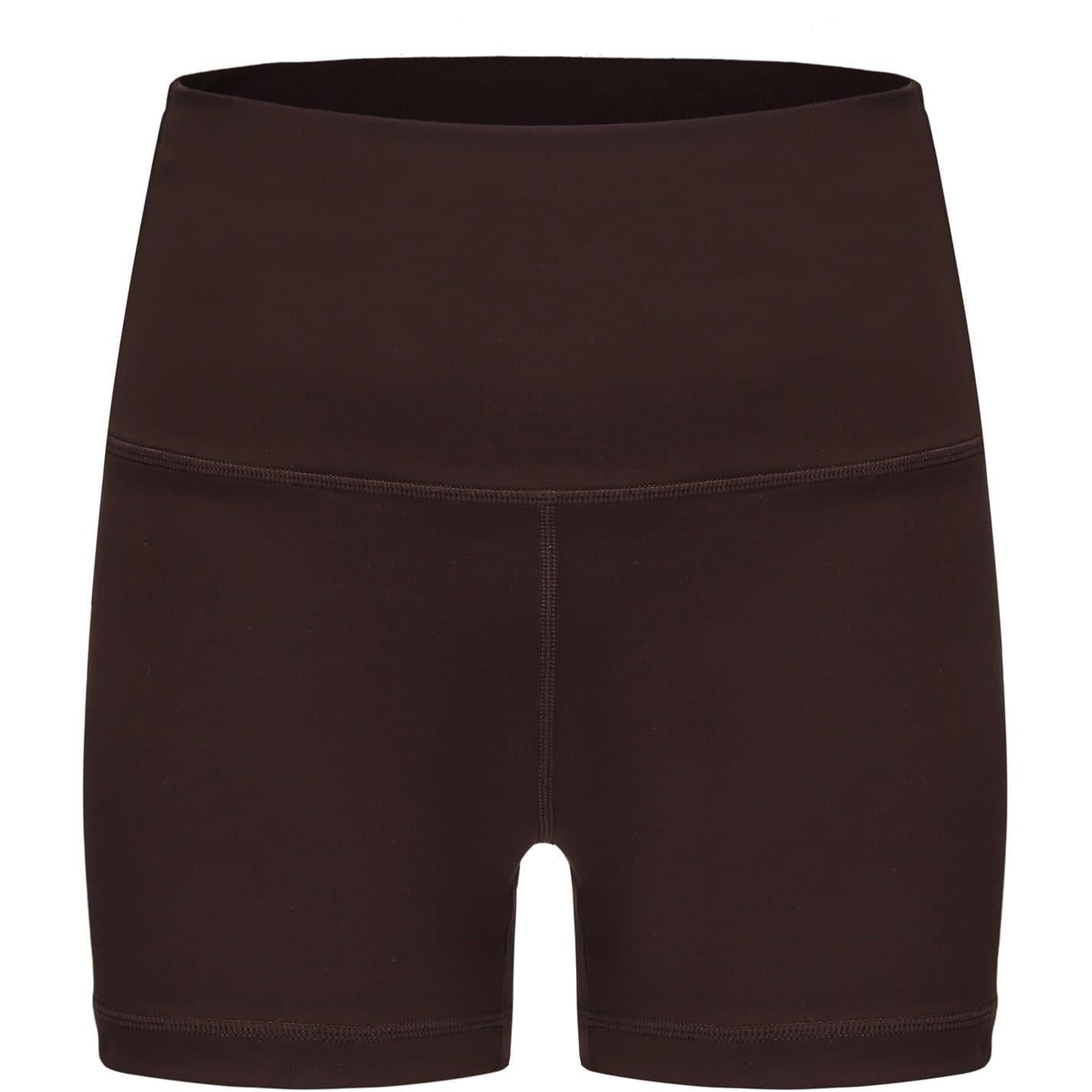 Chocolate-Black - Back - Slazenger Womens-Ladies Snug Fit Yoga Shorts (Pack of 2)