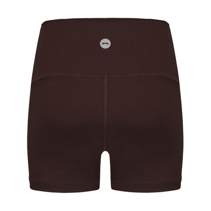 Chocolate-Black - Side - Slazenger Womens-Ladies Snug Fit Yoga Shorts (Pack of 2)