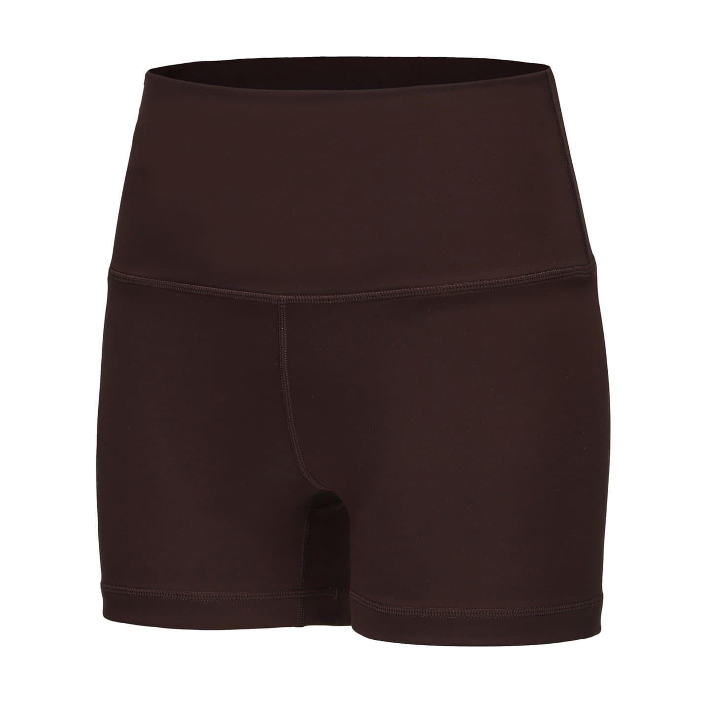 Chocolate-Black - Lifestyle - Slazenger Womens-Ladies Snug Fit Yoga Shorts (Pack of 2)