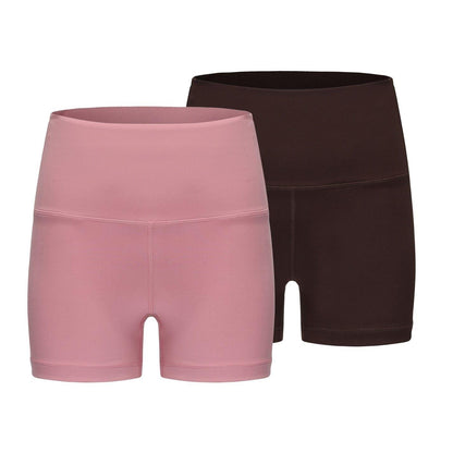 Pink-Chocolate - Front - Slazenger Womens-Ladies Snug Fit Yoga Shorts (Pack of 2)