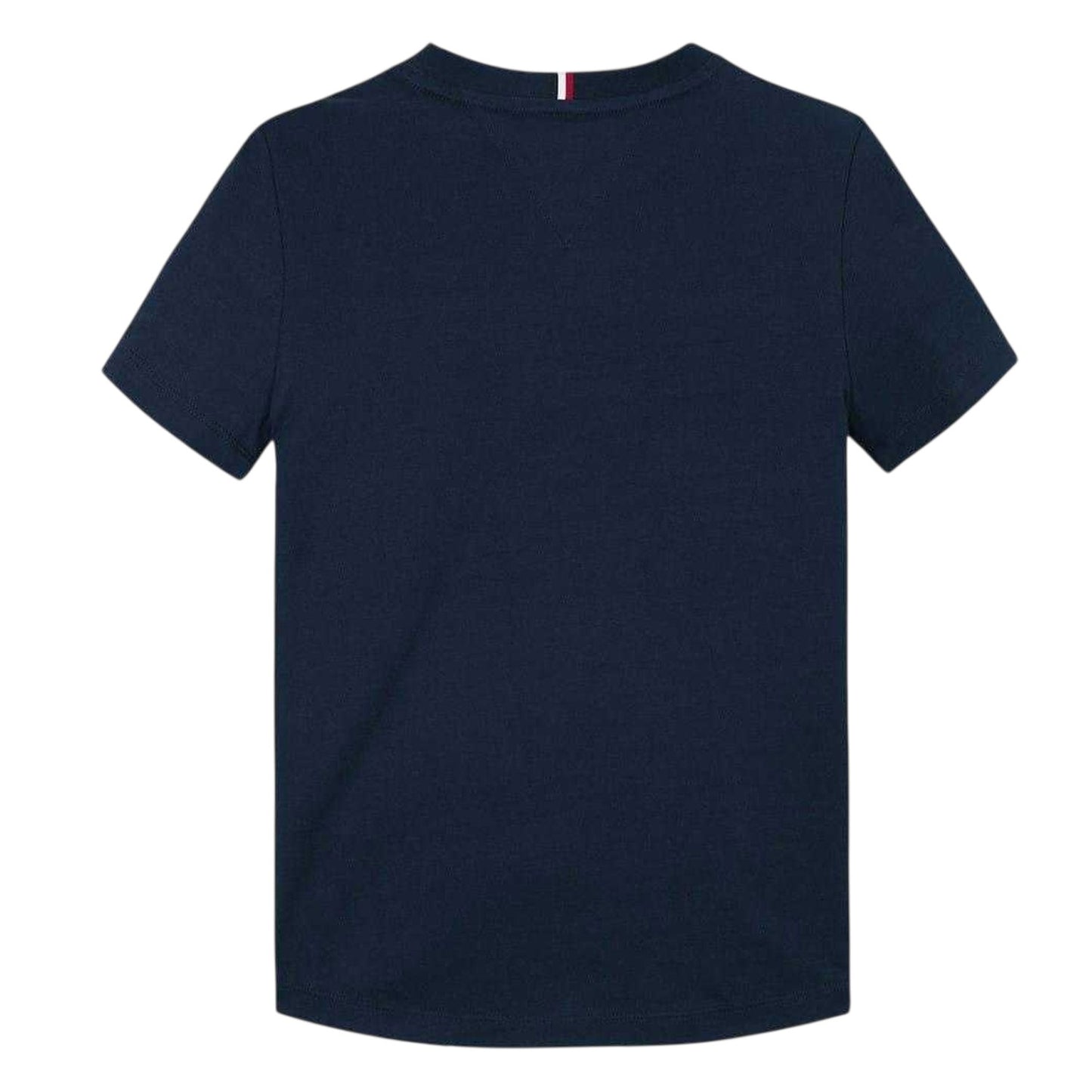 Navy - Back - Tommy Hilfiger Boys Block Stripe Ribbed Regular T-Shirt