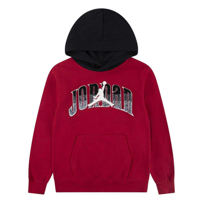 Red - Front - Nike Childrens-Kids Air Jordan Fleece Pullover Hoodie