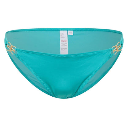 Aqua - Front - Biba Womens-Ladies Kayla Gold Ring Mid Rise Bikini Bottoms