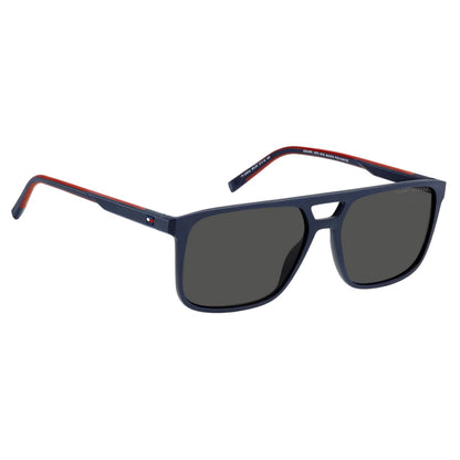 Blue-Red - Side - Tommy Hilfiger Mens Square Sunglasses