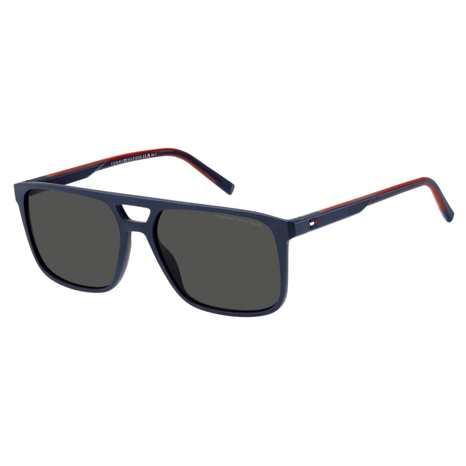 Blue-Red - Front - Tommy Hilfiger Mens Square Sunglasses