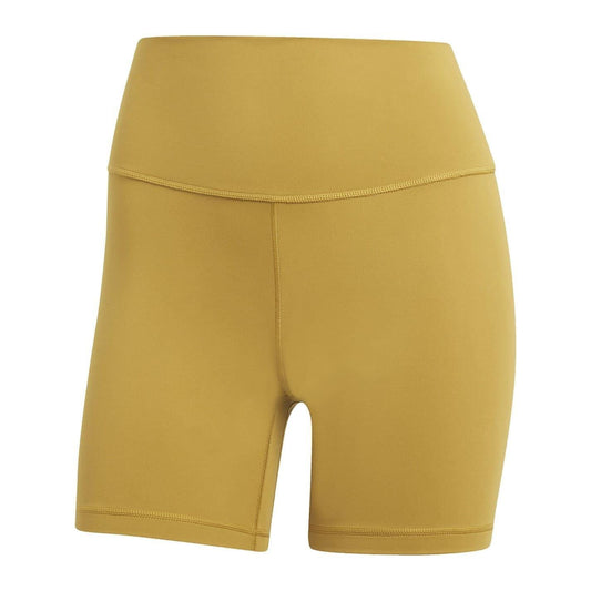 Yellow - Front - Adidas Womens-Ladies All Me Yoga Legging Shorts