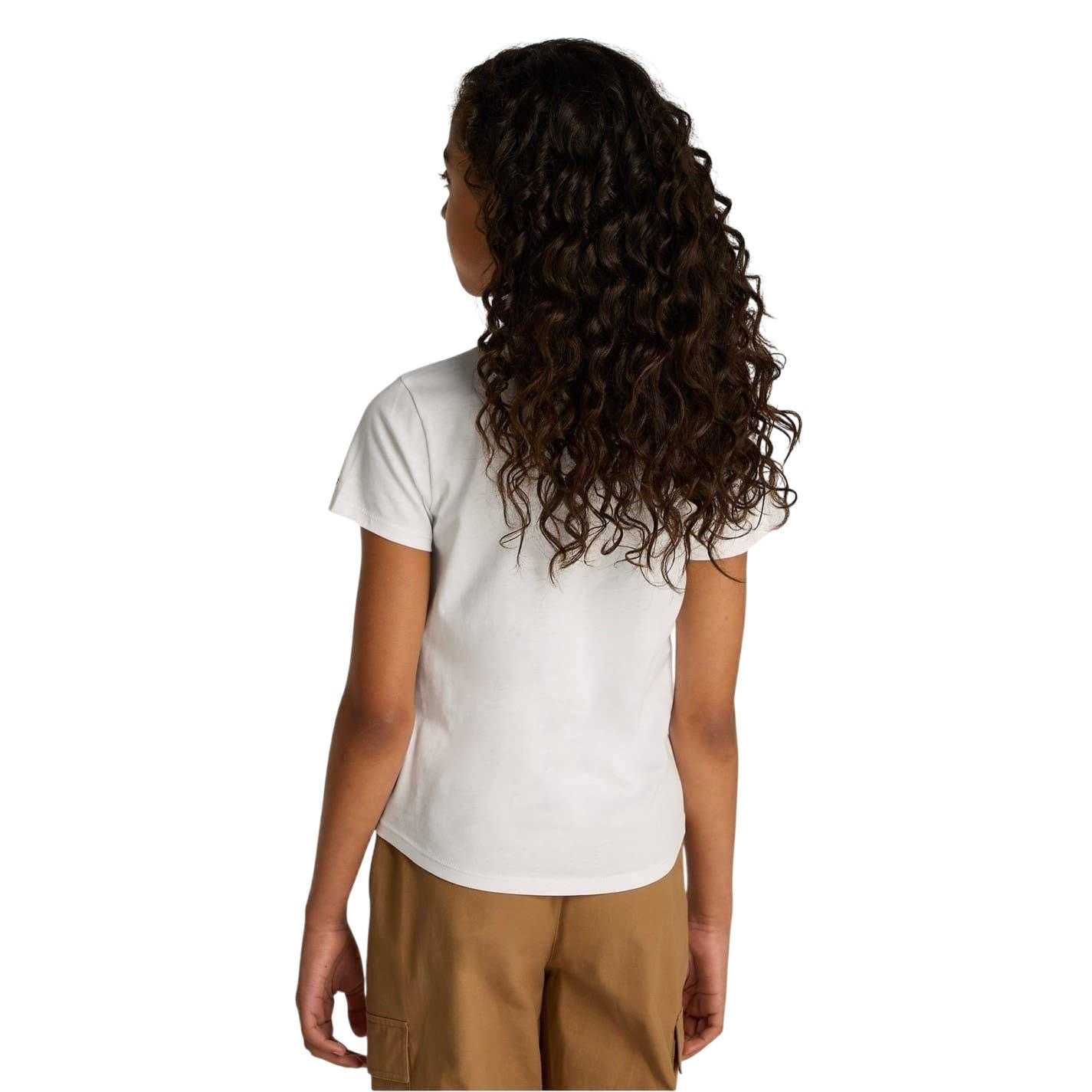 White - Lifestyle - Tommy Hilfiger Girls Script Crew Neck Slim T-Shirt