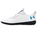 White - Side - Under Armour Childrens-Kids Shadow 2.0 Turf Football Trainers