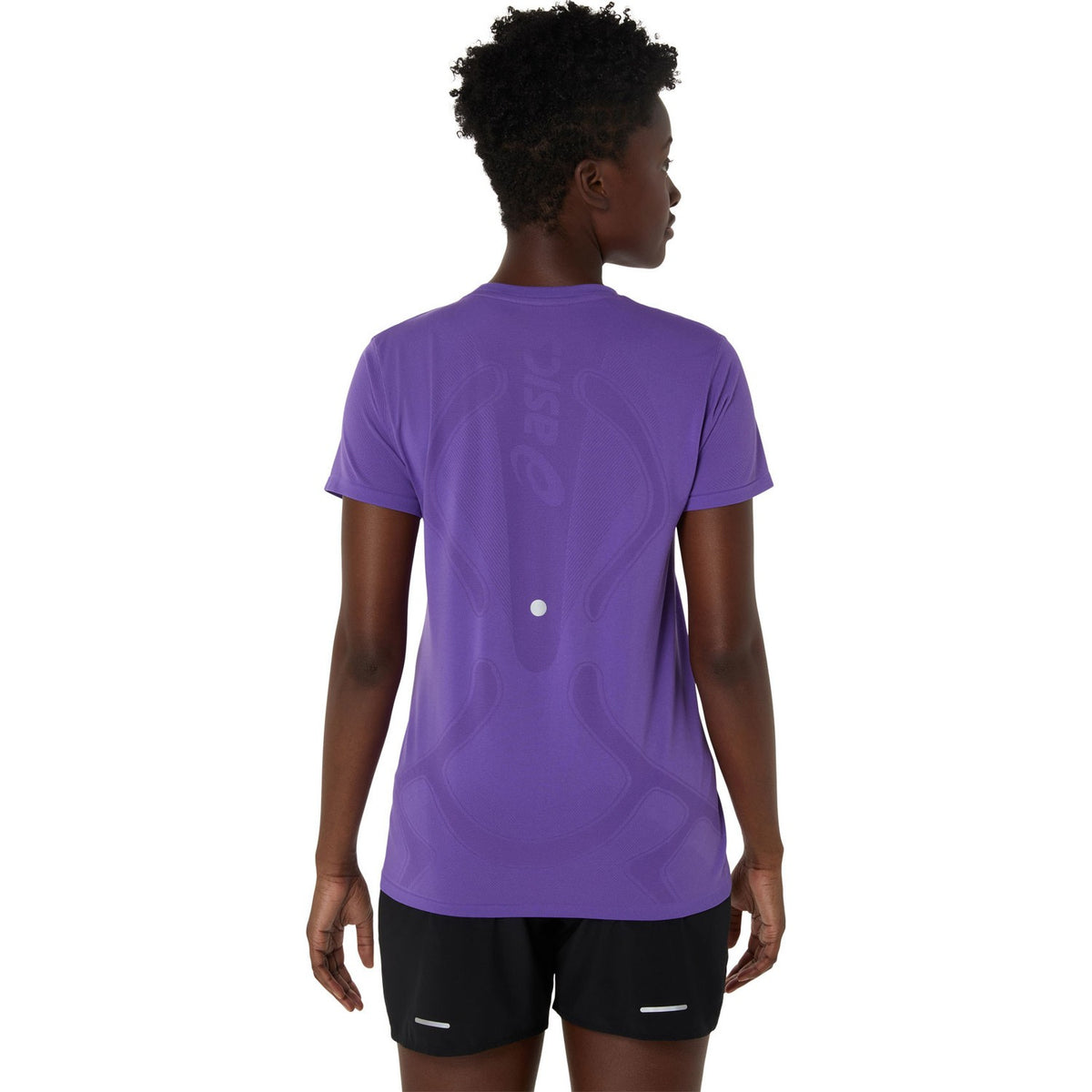 Purple - Back - Asics Womens-Ladies Seamless Short-Sleeved Athletic T-Shirt