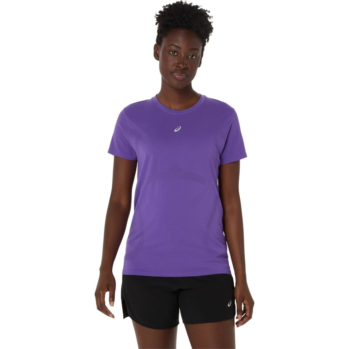 Purple - Front - Asics Womens-Ladies Seamless Short-Sleeved Athletic T-Shirt