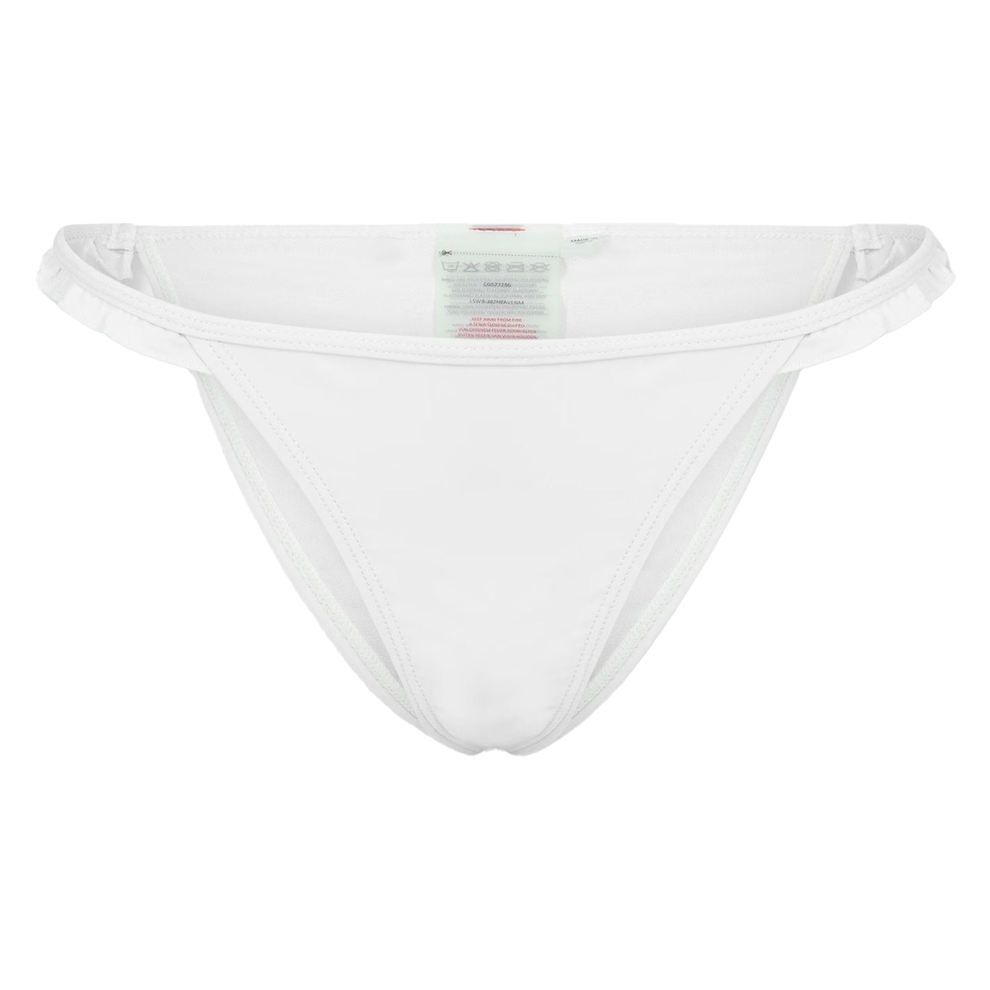 White - Front - Brave Soul Womens-Ladies Frilled Bikini Bottoms