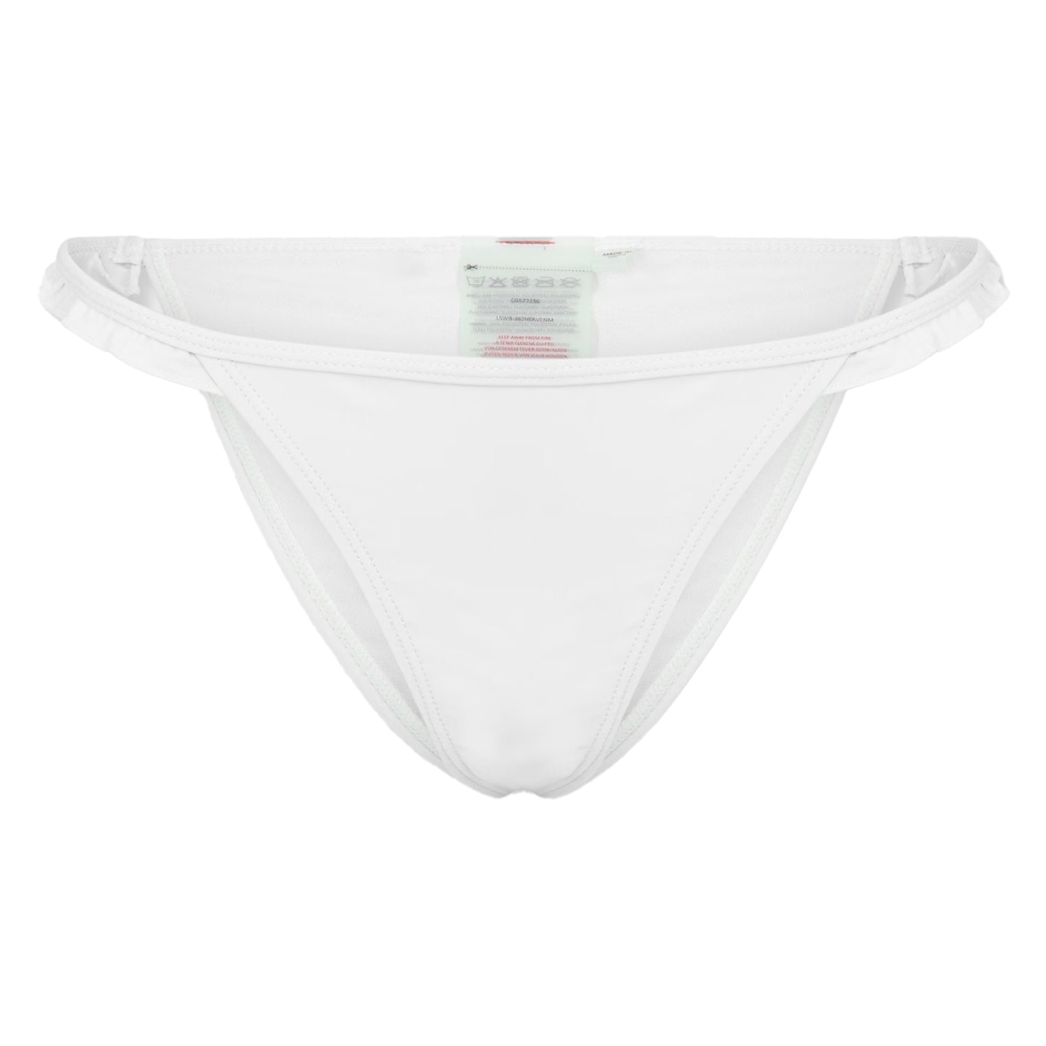 White - Front - Brave Soul Womens-Ladies Frilled Bikini Bottoms