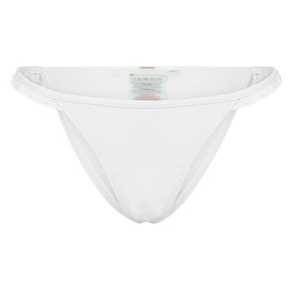 White - Front - Brave Soul Womens-Ladies Frilled Bikini Bottoms