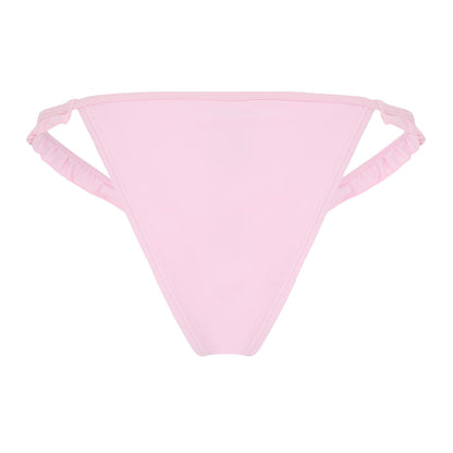Pink - Back - Brave Soul Womens-Ladies Frill Low Rise Bikini Bottoms