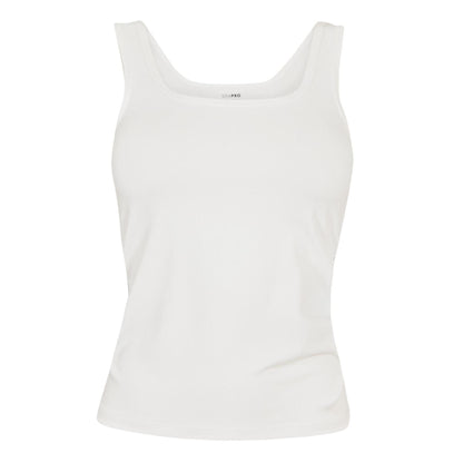 White - Front - USA Womens-Ladies Pro Essential Vest Top