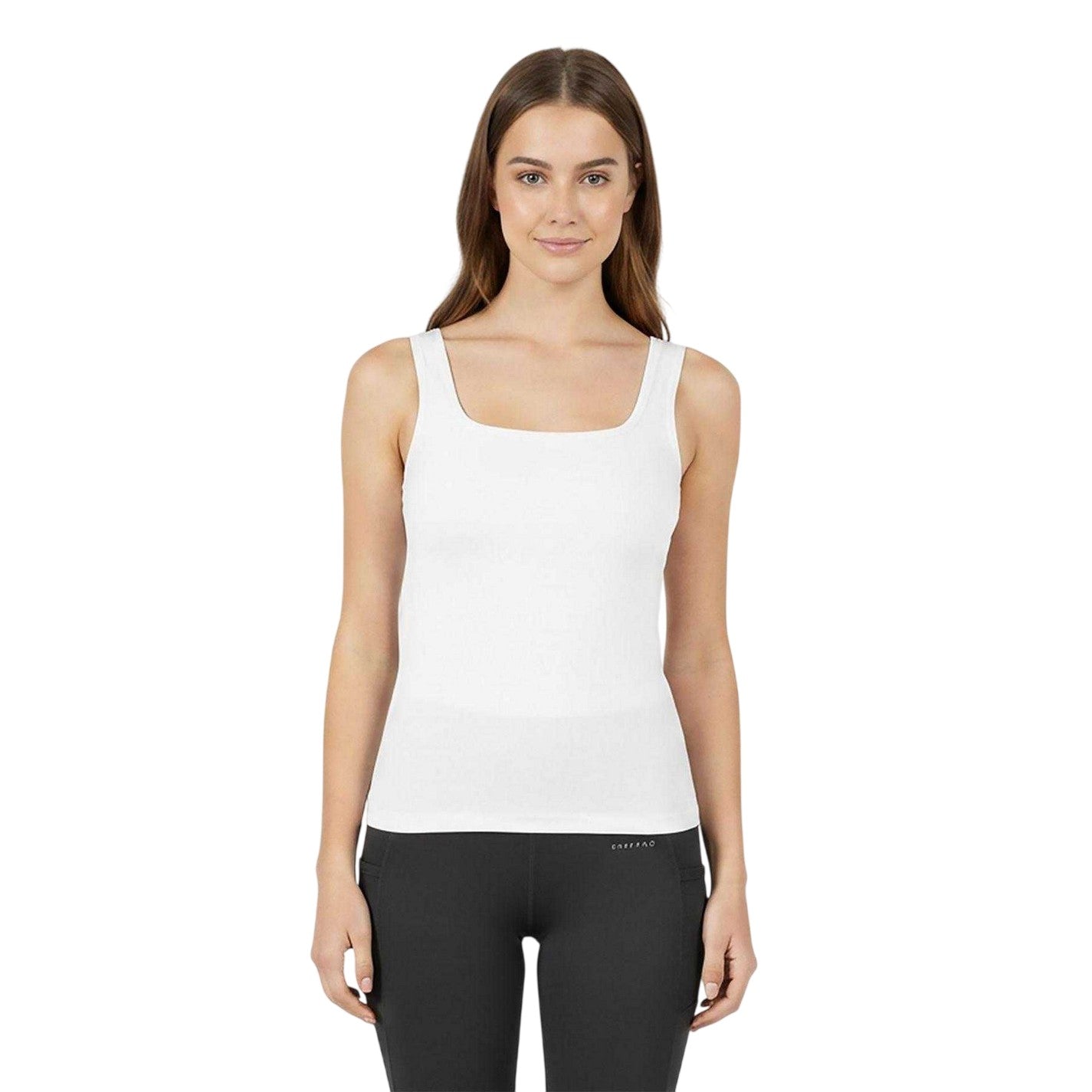 White - Side - USA Womens-Ladies Pro Essential Vest Top
