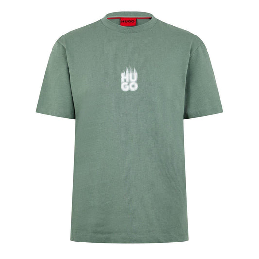 Green - Front - Hugo Mens Flame Logo T-Shirt