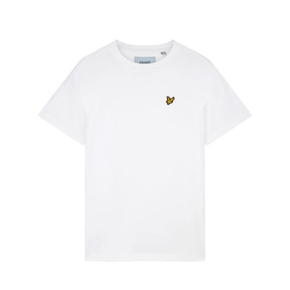 White - Front - Lyle & Scott Mens Cotton Crew Neck Oversized T-Shirt