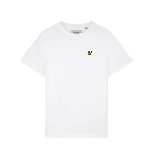 White - Front - Lyle & Scott Mens Cotton Crew Neck Oversized T-Shirt
