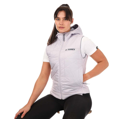 Lilac - Side - Adidas Womens-Ladies Terrex Insulated Hybrid Body Warmer