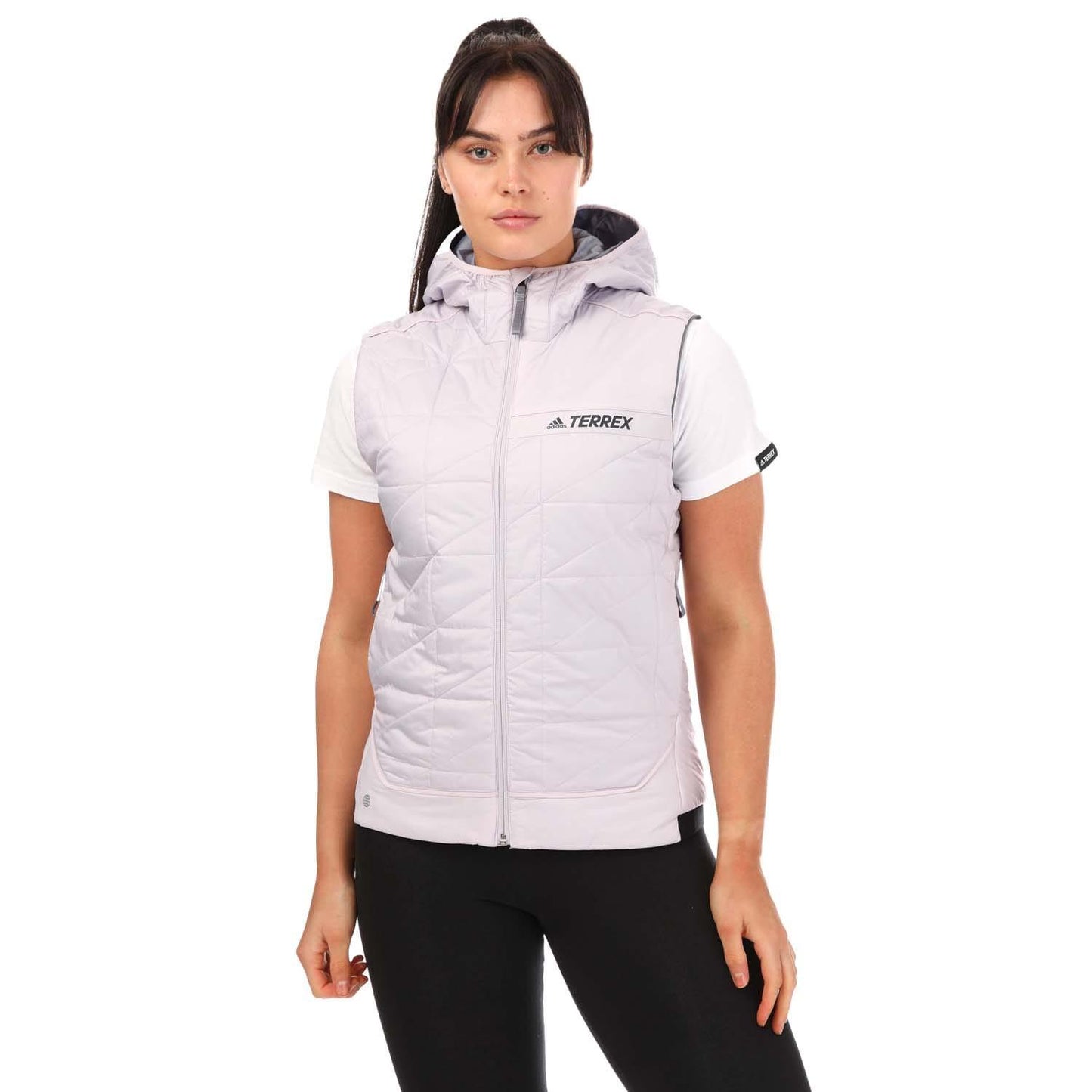 Lilac - Front - Adidas Womens-Ladies Terrex Insulated Hybrid Body Warmer