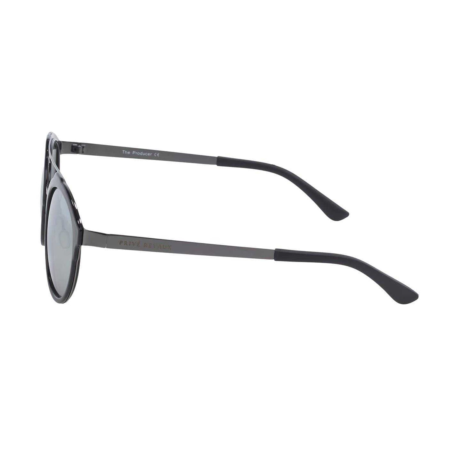 Black - Back - Prive Revaux Mens The Producer Round Sunglasses