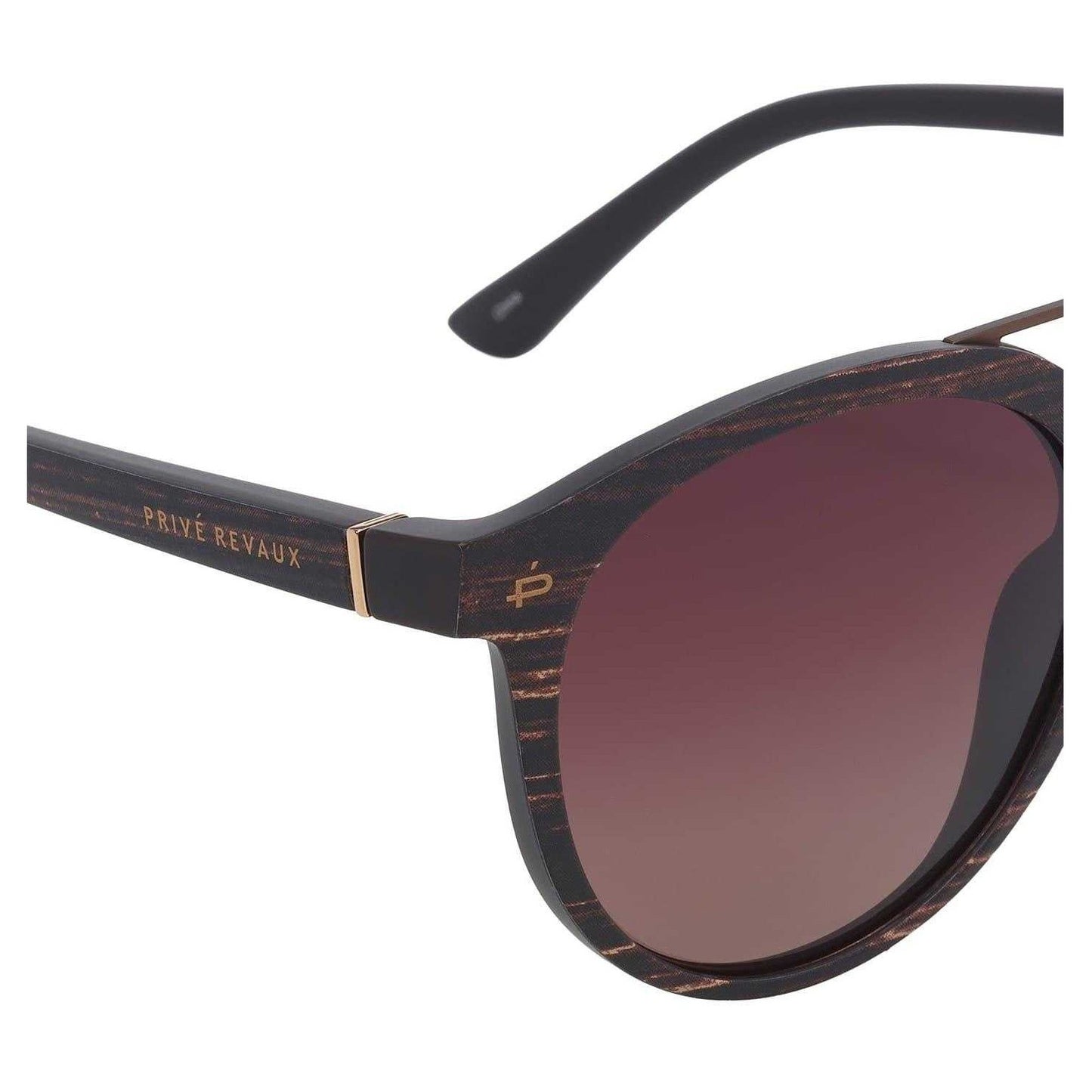 Brown Marble - Side - Prive Revaux Mens The Texan Round Sunglasses