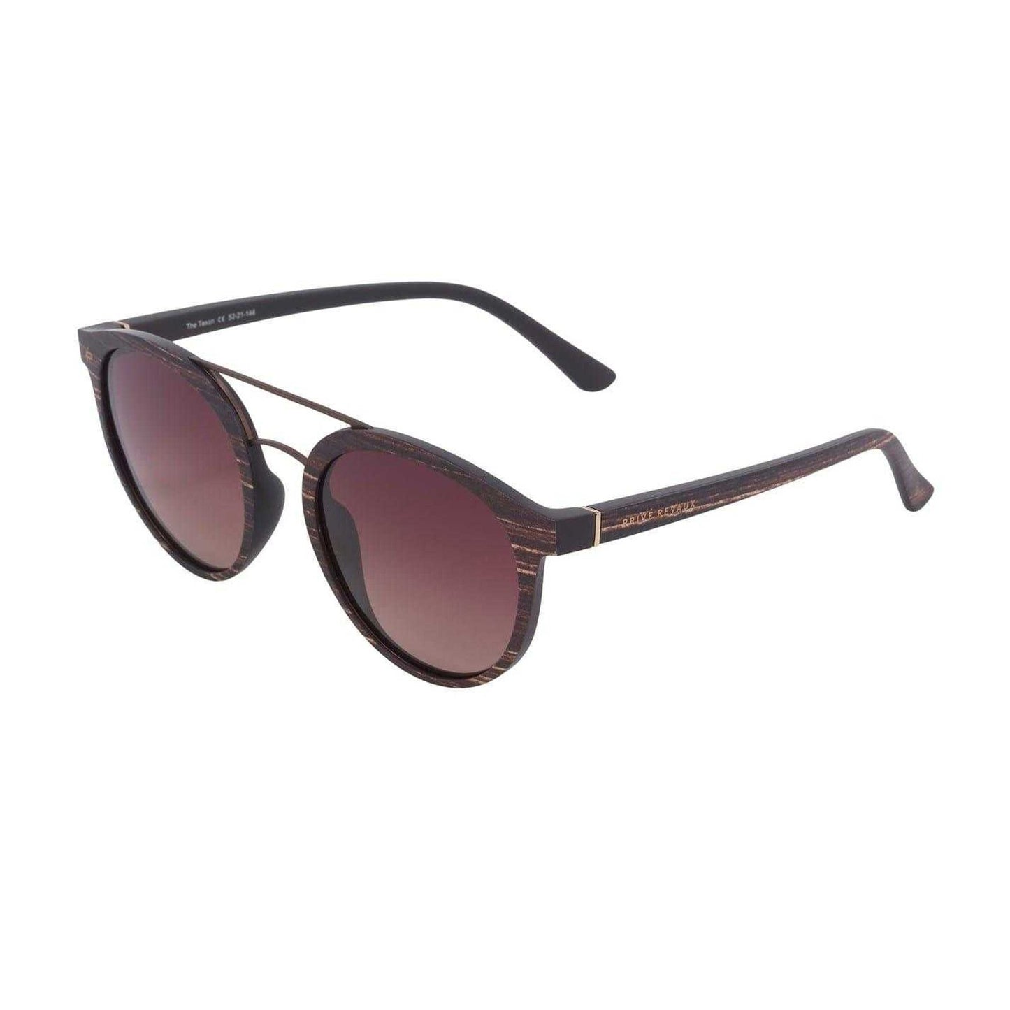 Brown Marble - Front - Prive Revaux Mens The Texan Round Sunglasses