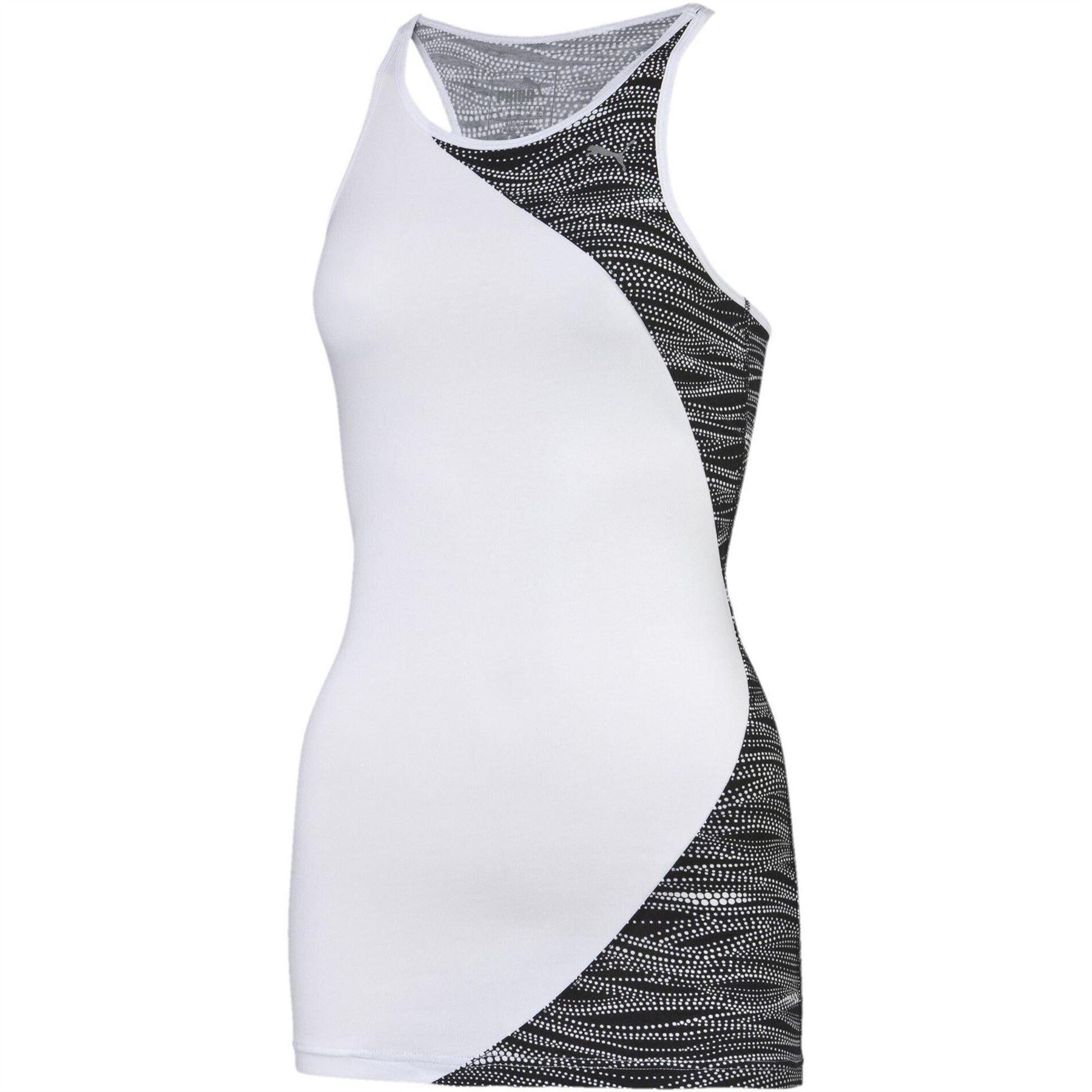 White - Front - Puma Womens-Ladies Shine Vest Top