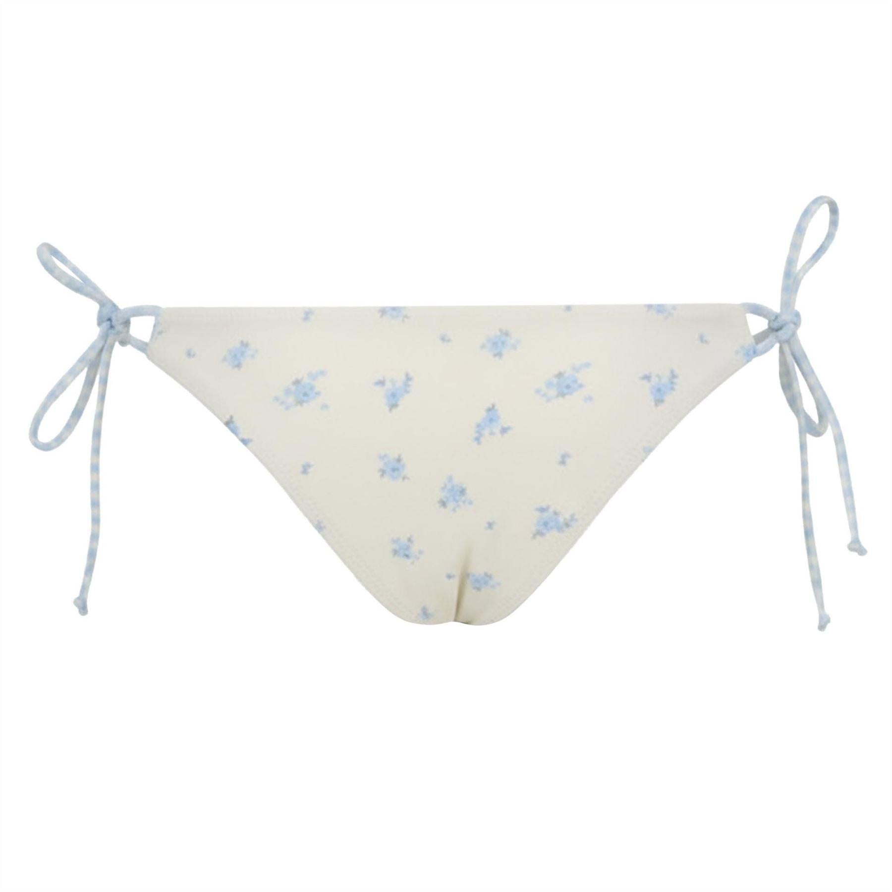 Blue - Back - Jack Wills Womens-Ladies Floral Bikini Bottoms