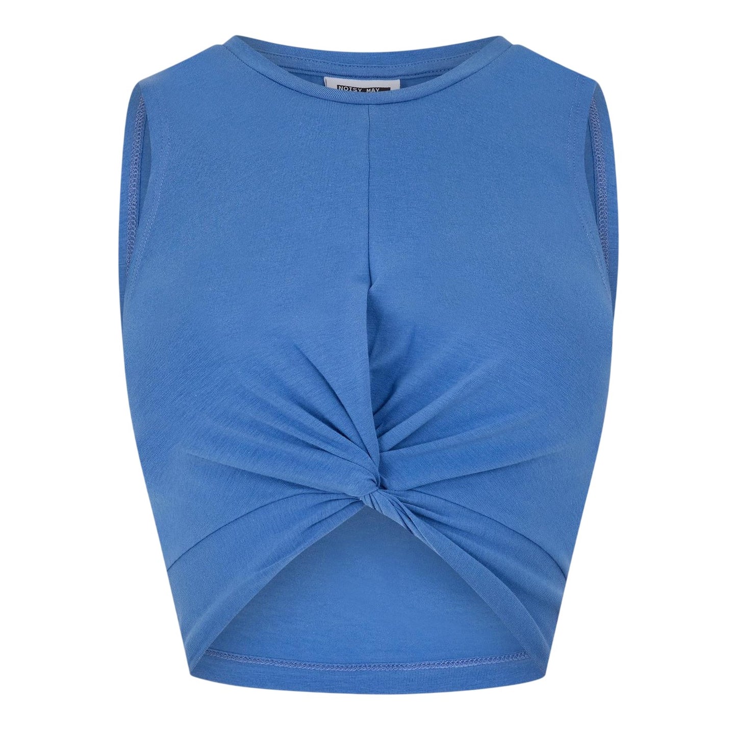 Dutch Blue - Front - Noisy May Womens-Ladies Knotted Sleeveless Crop Top
