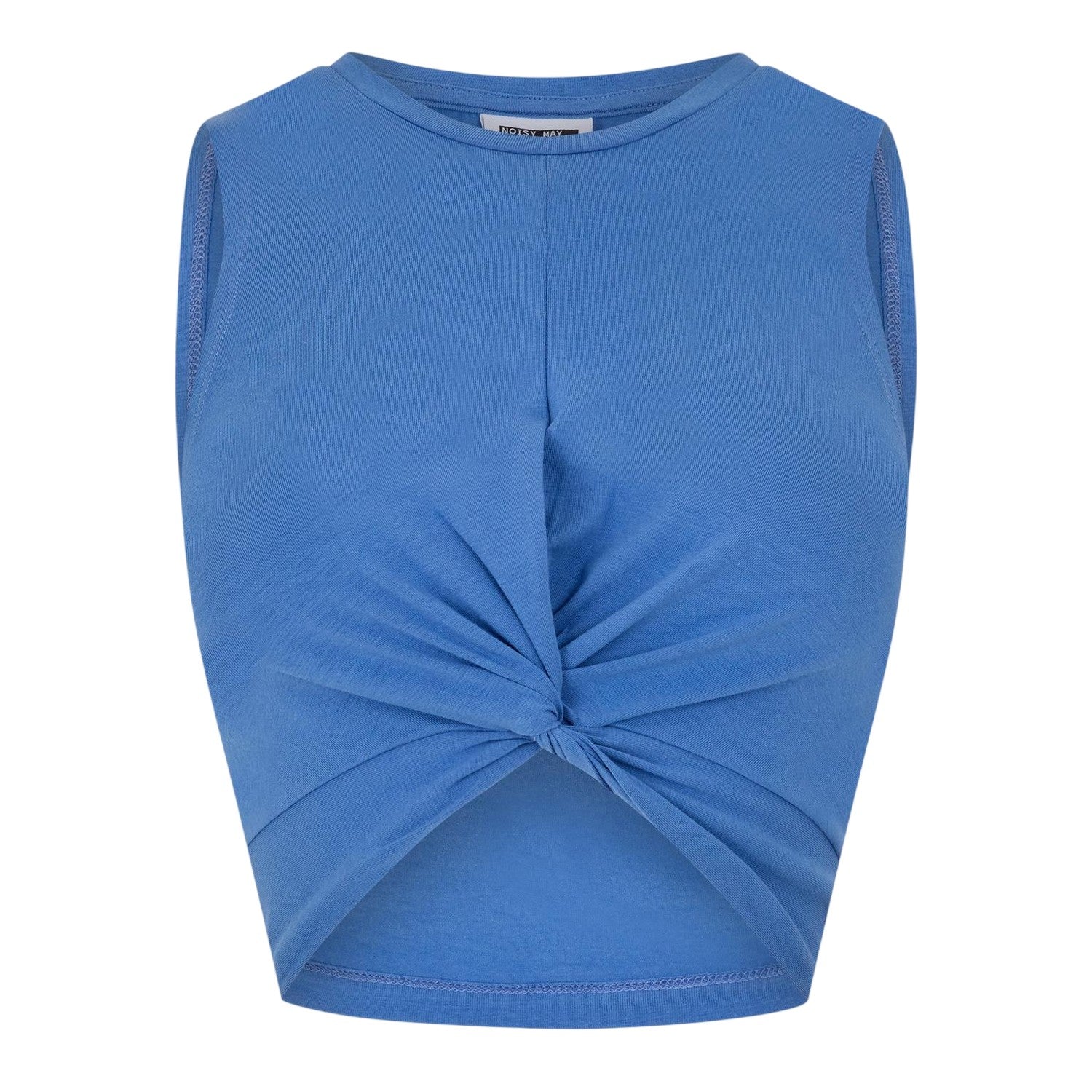 Dutch Blue - Front - Noisy May Womens-Ladies Knotted Sleeveless Crop Top