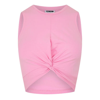 Bonbon - Front - Noisy May Womens-Ladies Knotted Sleeveless Crop Top
