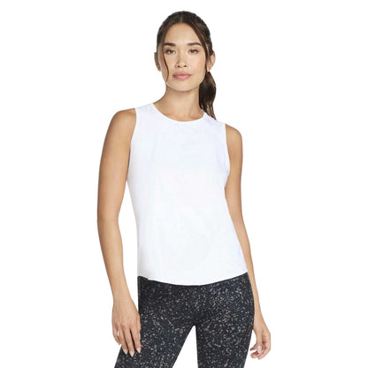 White - Front - Skechers Womens-Ladies Stride Performance Performance Tank Top