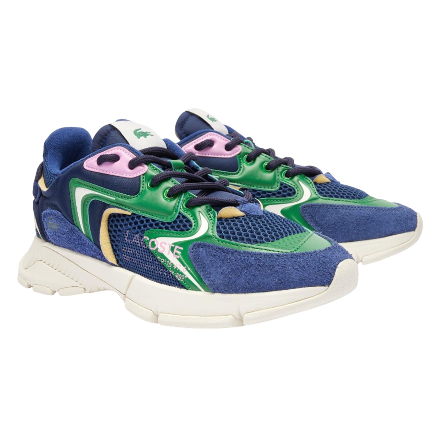 Blue-Green - Front - Lacoste Unisex Adult L003 Neo Suede Trainers