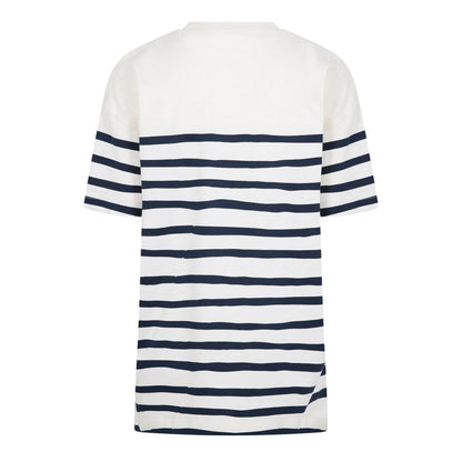 White - Back - Lyle & Scott Womens-Ladies Breton Cotton T-Shirt