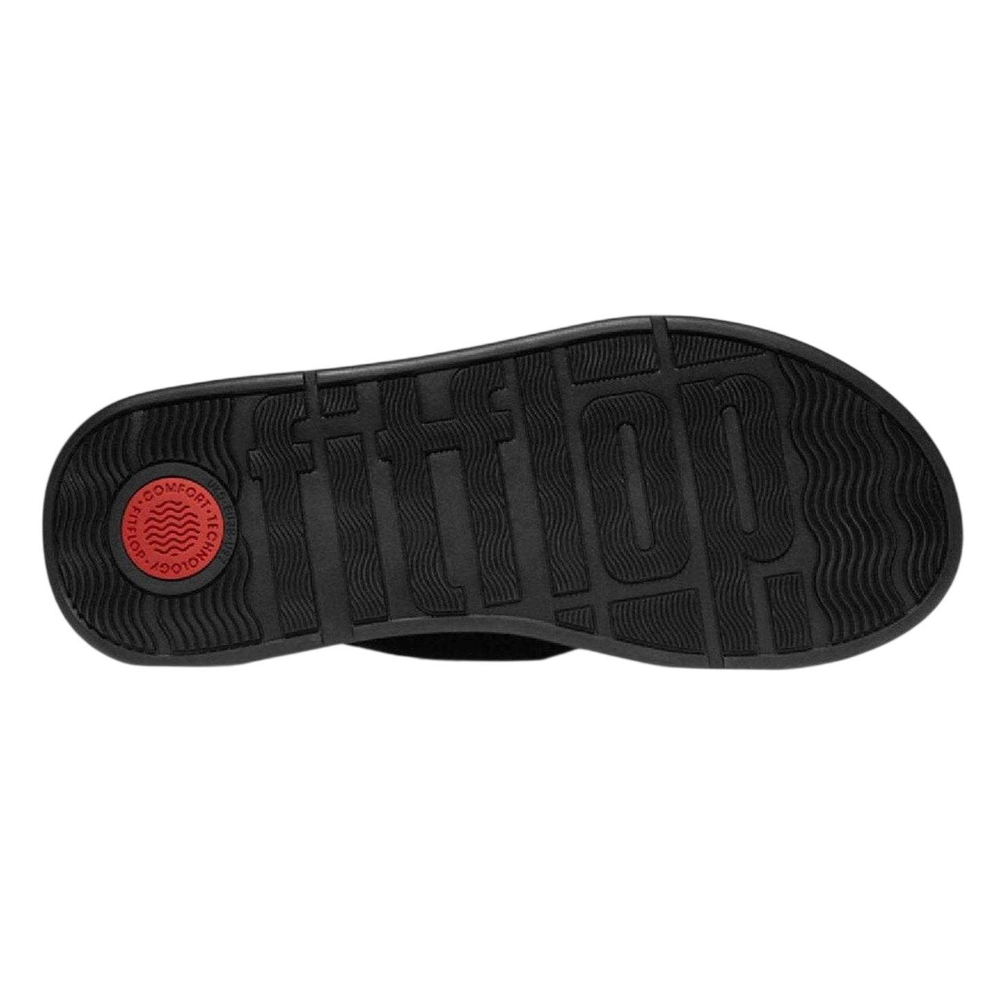 Black - Back - FitFlop Womens-Ladies Mode Knotted Leather Sandals