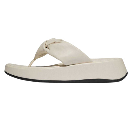 Beige - Side - FitFlop Womens-Ladies Mode Knotted Leather Sandals