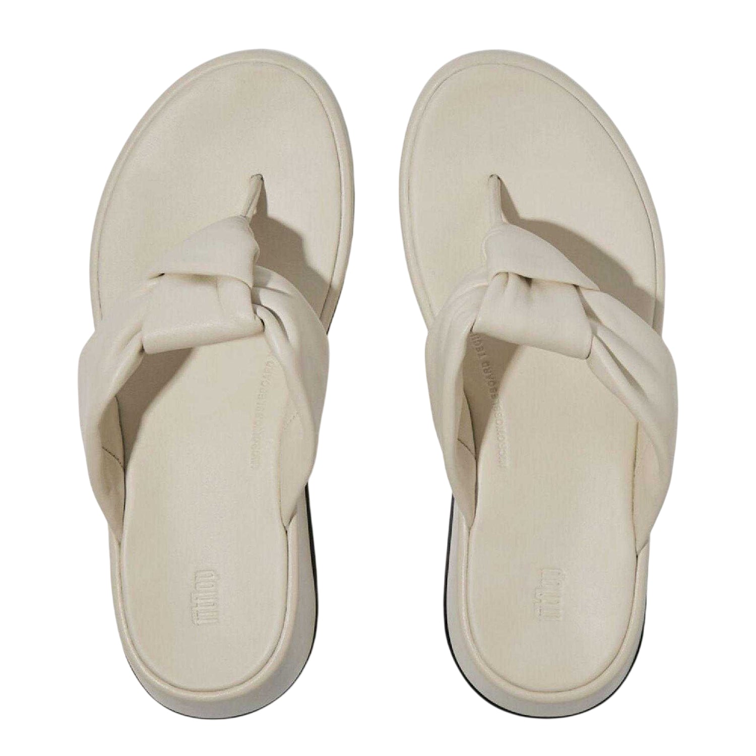 Beige - Lifestyle - FitFlop Womens-Ladies Mode Knotted Leather Sandals